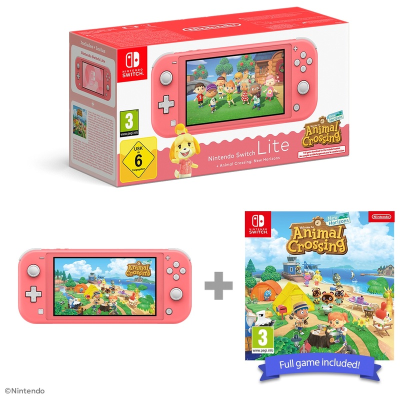 Pink Nintendo Animal Crossing Nintendo Lite Bundle Nintendo Switch - Main Image