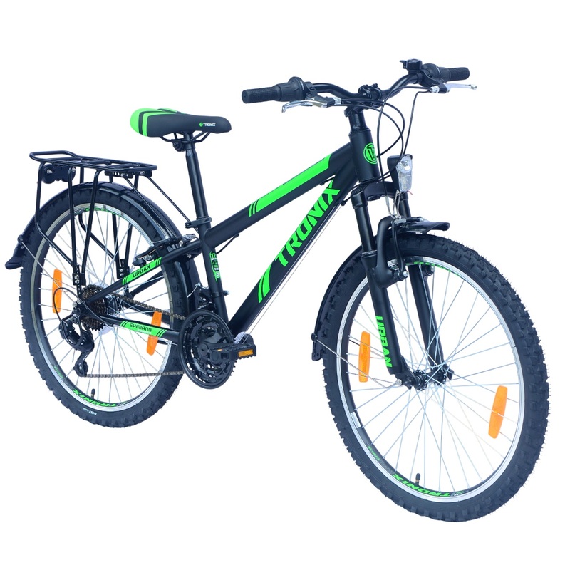 24 inch Mountainbike Urban Tronix Kinderfiets zwart/groen
