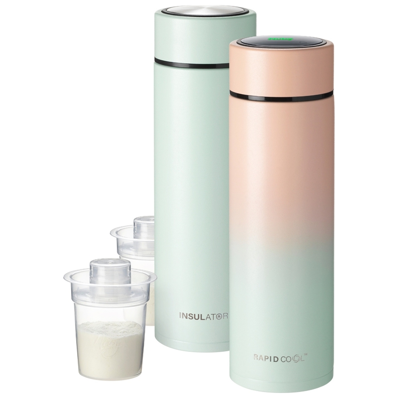 Nuby RapidCool Portable Baby Bottle Maker 2 Pack Pink
