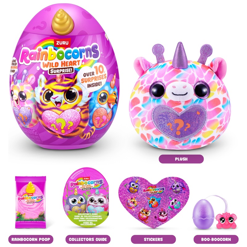 Rainbocorns by ZURU Wild Heart Surprise Plush Egg Jungle Assortment