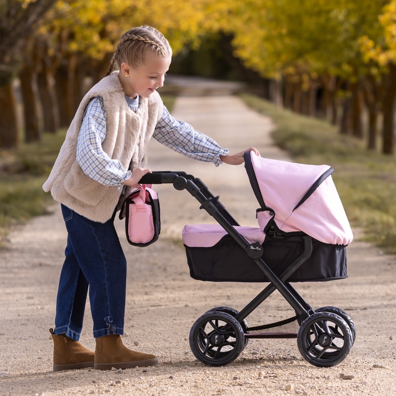Silver Cross Ranger Baby Doll Pram Pink and Black