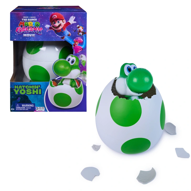Nintendo The Super Mario Galaxy Movie: Hatchin' Yoshi Interactive Toy Egg dolls product image