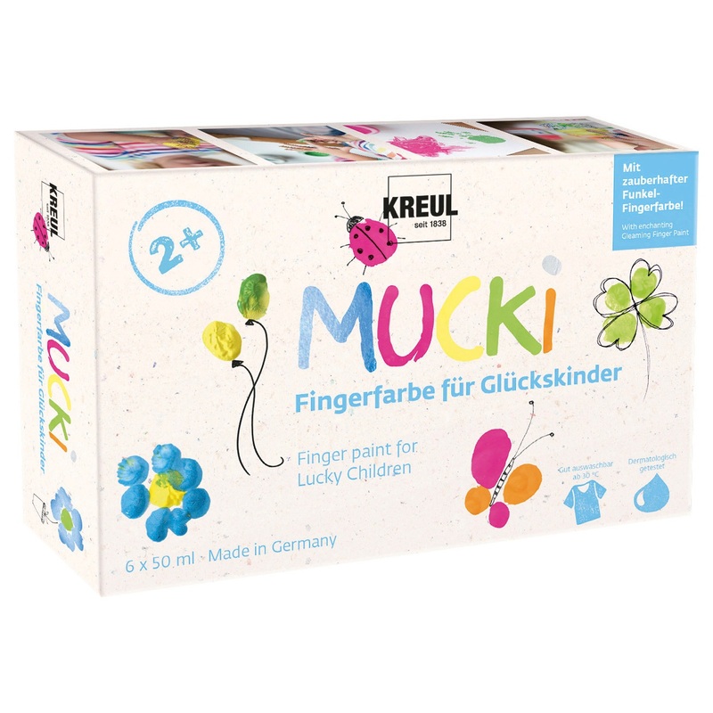 MUCKI Vingerverf Set van 6