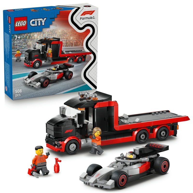LEGO City 60493 F1 Display Truck with Audi F1 Race Car Set