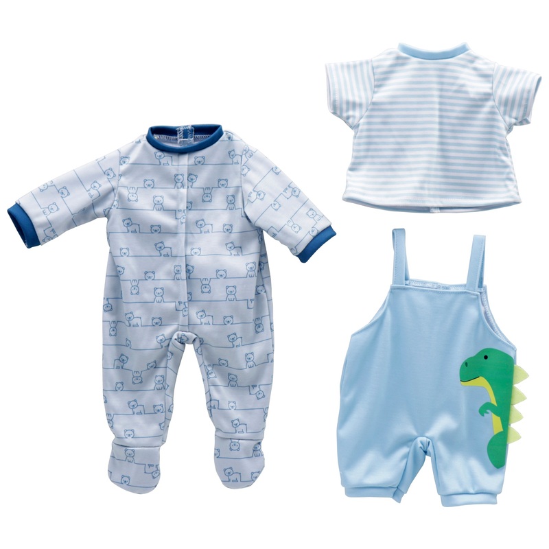 Ivy & Lily Baby Doll Onesie and Overalls Outfit 2 Pack