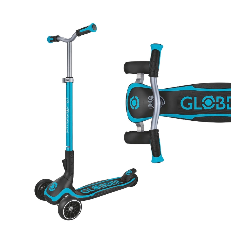 Globber Ultimum Folding 3 Wheel Scooter Aqua