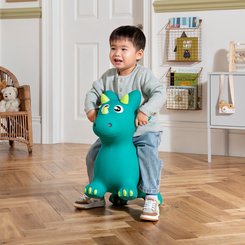 Big Steps - Dino Sauteur Gonflable Vert