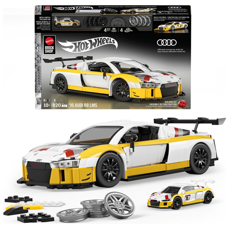Hot Wheels - Mattel Brick Shop 1/16 Véhicule Audi R8 LMS