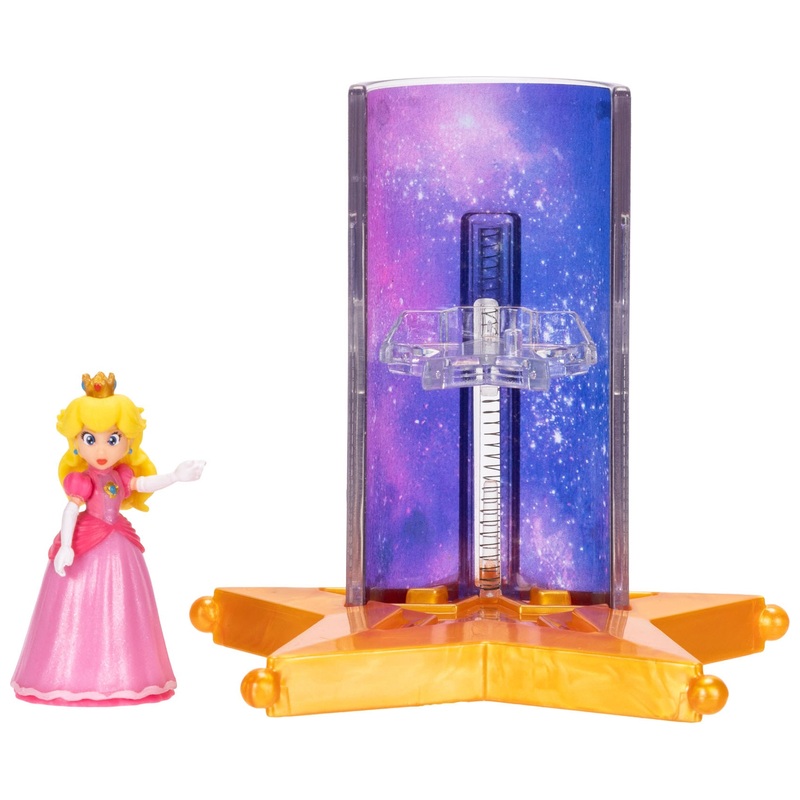 Super Mario Galaxy Film Figuur Prinses Peach met Star Launcher 4 cm