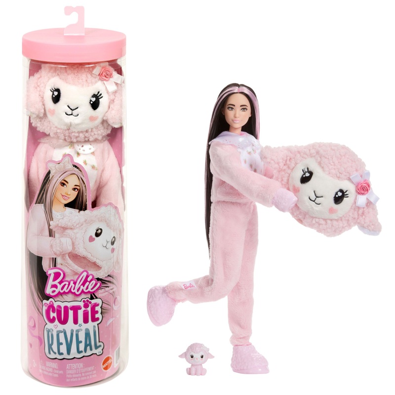 Barbie Cutie Reveal Cuddly Series Pink Lamb Doll