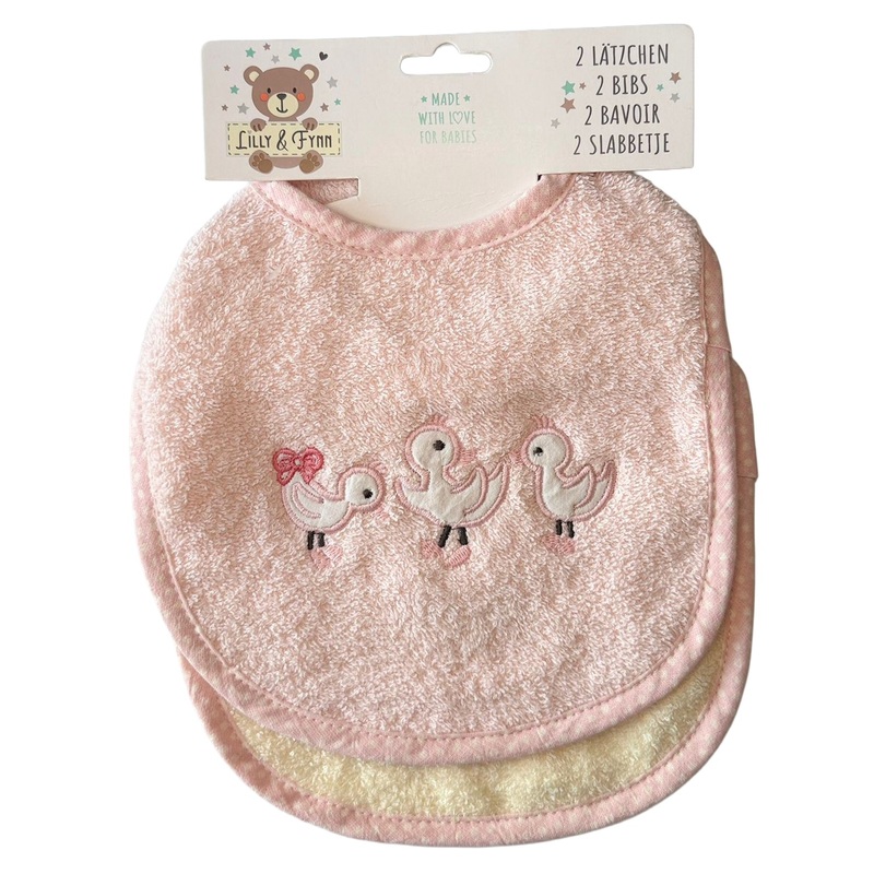 Lilly & Fynn Badstof Slabbetjes 2-Pack roze