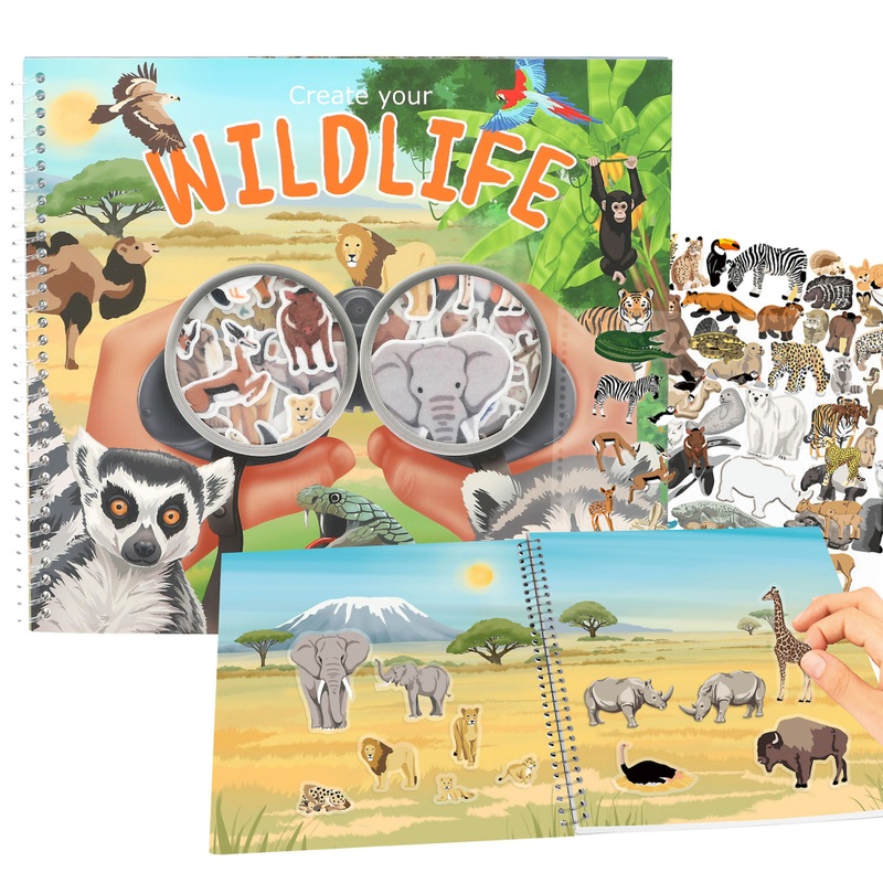 Create Your Wild Life mit Flock Stickern Stickerbuch