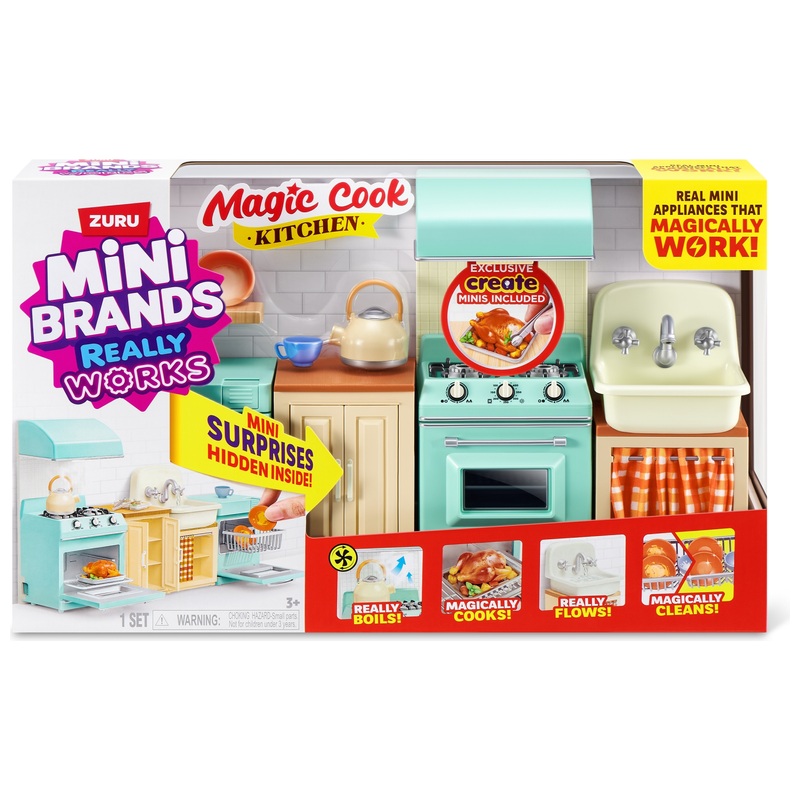 Mini Brands Really Works Magic Cook Kitchen Series 1 Playset by ZURU