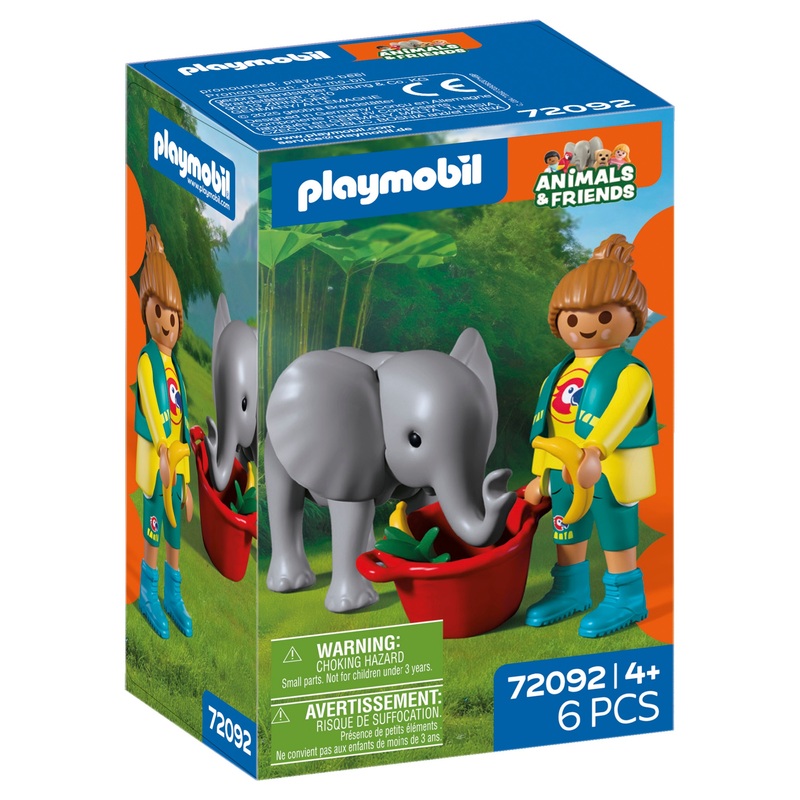 Playmobil - Animals & Friends 72092 Éléphanteau et Soigneur