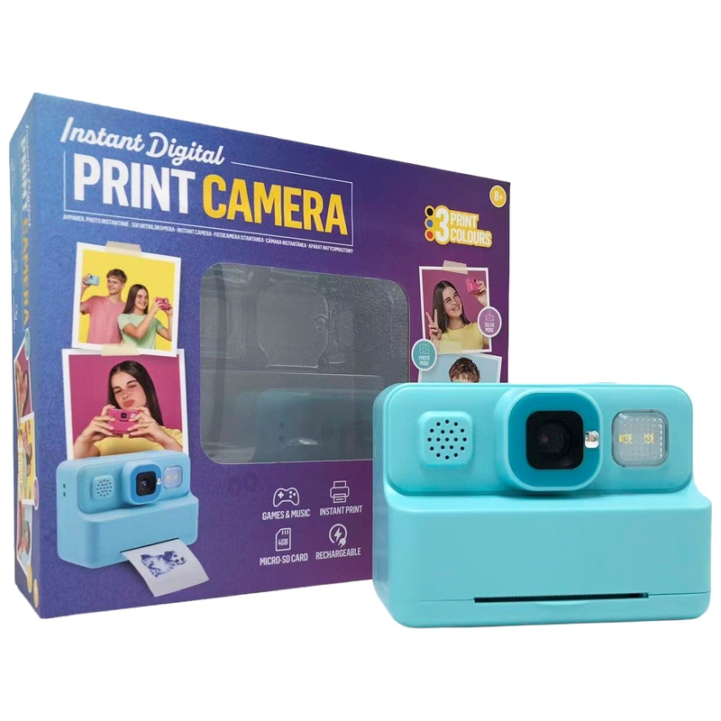 Instant Digital Print Camera Blue