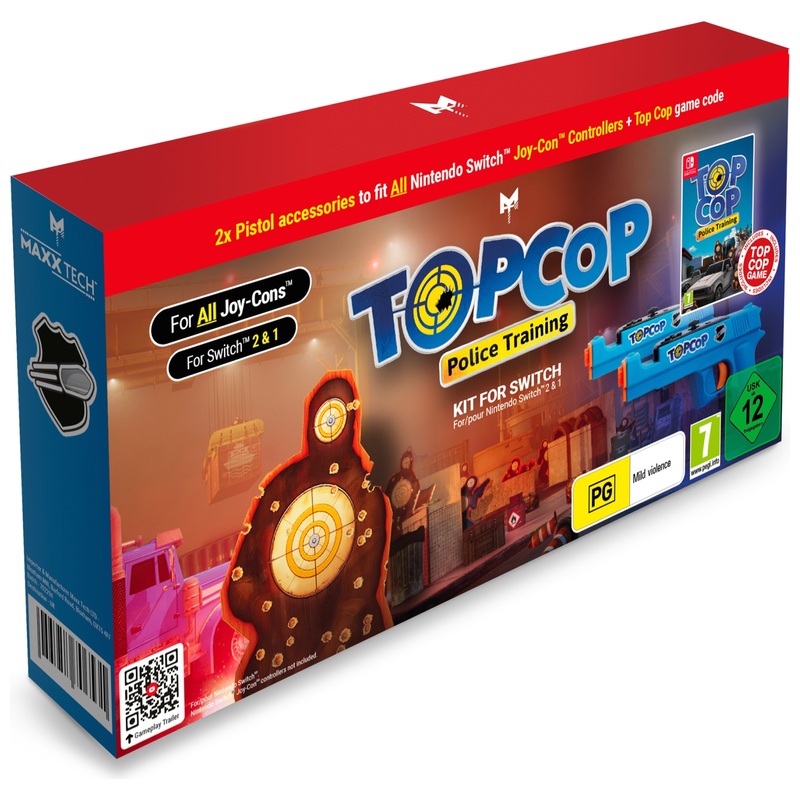 Maxx Tech Top Cop: Police Training Game & Gun Kit Nintendo Switch 2&1 (Code in Box)