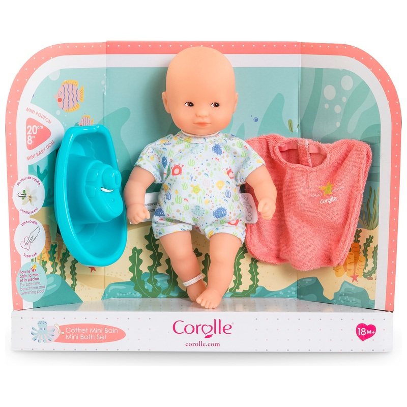 Corolle - Coffret Mini Bain avec Poupon 20 cm