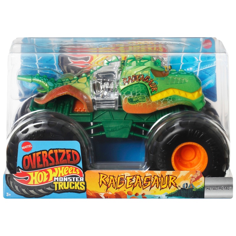 Hot Wheels Monster Trucks Oversized 1:24 Rageasaur Die-Cast Car