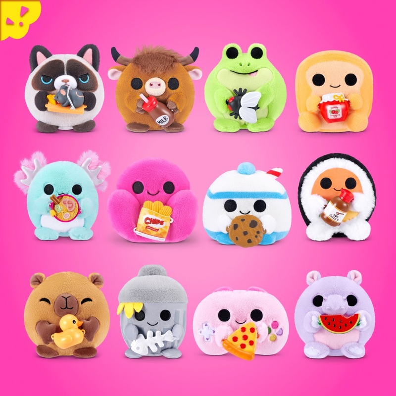 Snackles ZURU Série 2 – Peluche 13 Cm Ultra-douce à Collectionner, Avec Marques De Snacks Célèbres