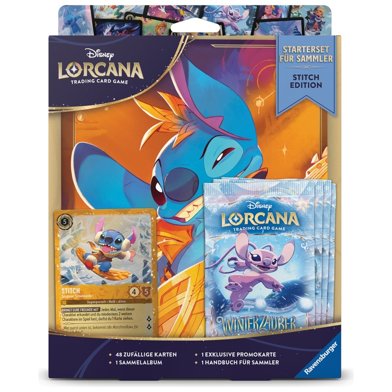 Disney Lorcana Karten Starterset für Sammler Stitch Edition | Smyths ...