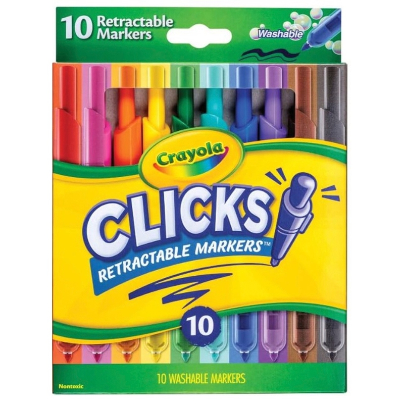 Crayola Clicks Retractable Tip Markers 10 Pack