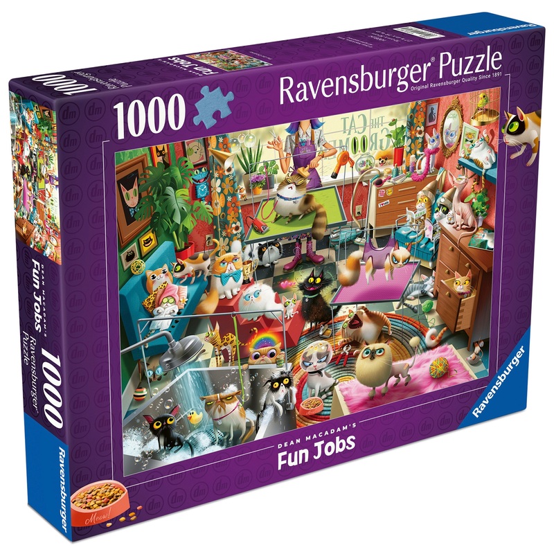 Ravensburger Jigsaw Puzzle 1000 Pieces Dean MacAdam's Fun Jobs: The Cat Groomer