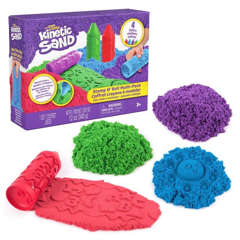Kinetic Sand Stamp N' Roll Crayon Themed Multi Pack
