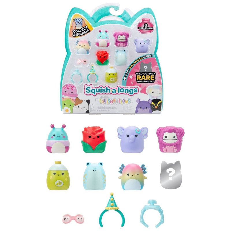 Original Squishmallows Squish-a-longs Mini-Squish Series 6 8 Pack (Style 2)