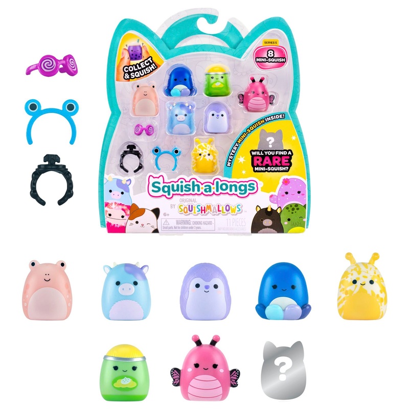 Original Squishmallows Squish-a-longs Mini-Squish Series 1 8 Pack (Wave 5)