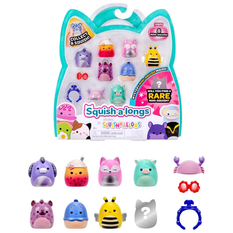 Original Squishmallows Squish-a-longs Mini-Squish Series 6 8 Pack (Style 3)