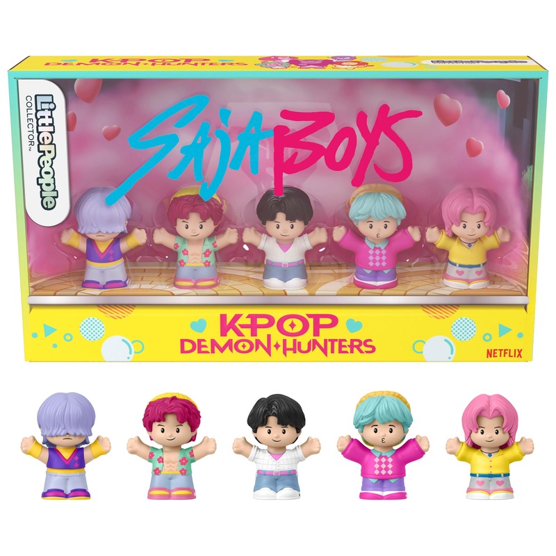 Fisher-Price - Little People Coffret 5 Figurines Saja Boys K-Pop Demon Hunters