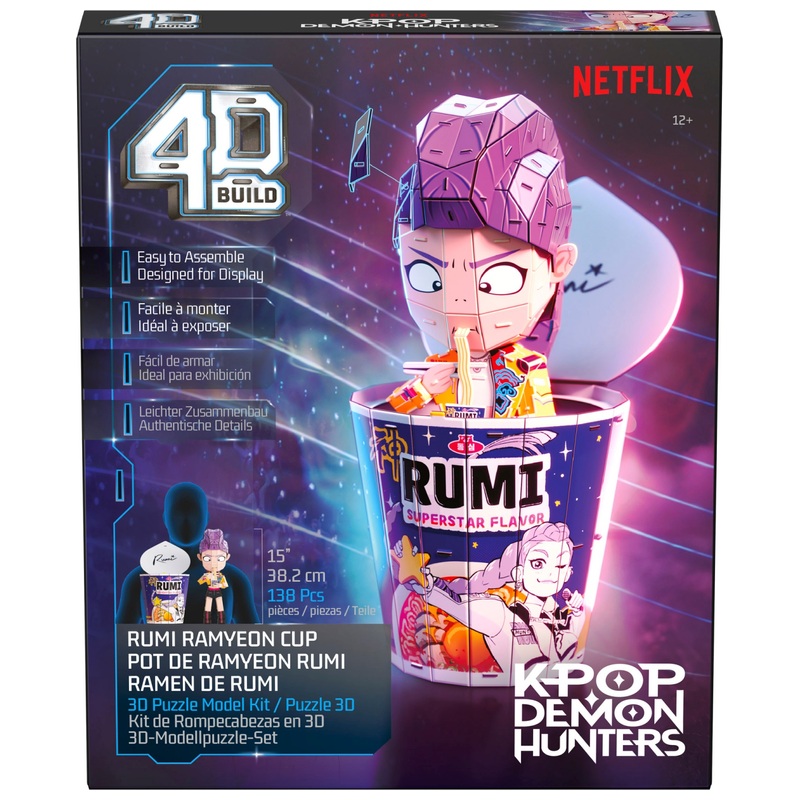 4D Build Netflix K-Pop Demon Hunters Rumi Ramyeon Cup 3D Puzzle 138 Piece