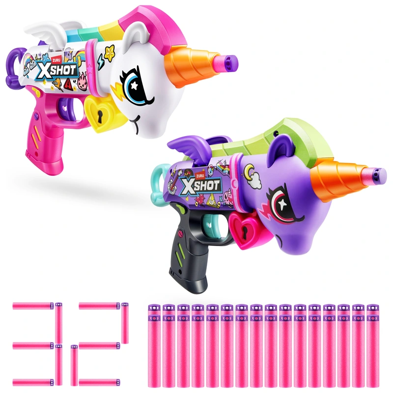 XSHOT by ZURU Blastercorn Blasters 2 Pack with 32 Darts