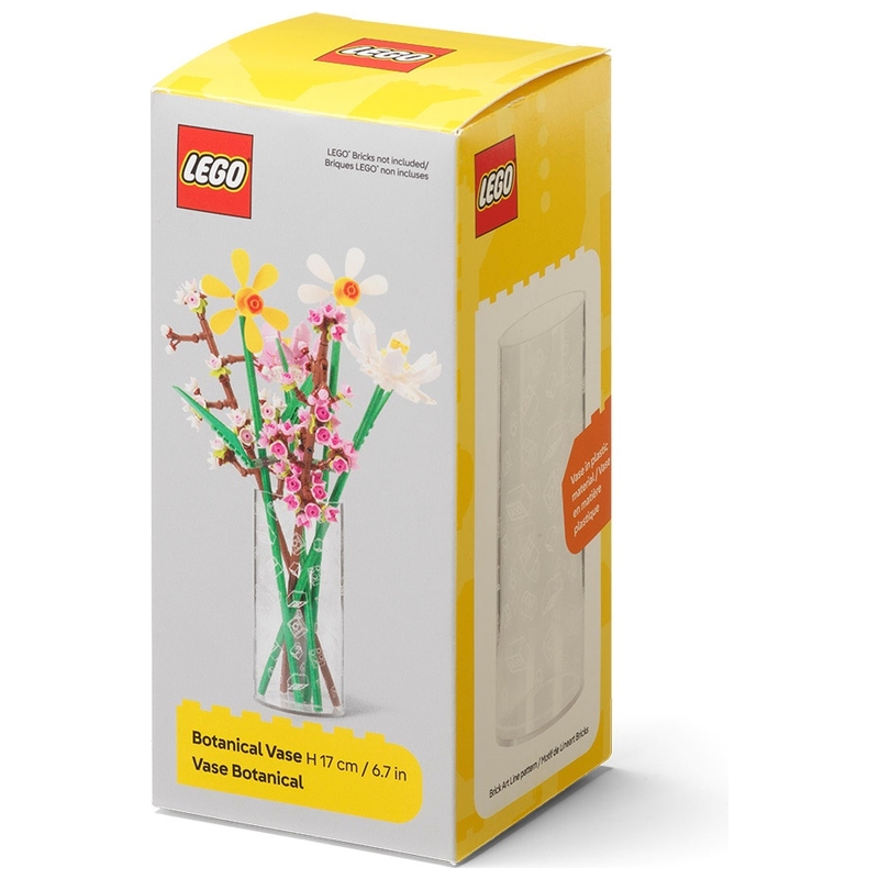 LEGO Botanicals Blumenvase Brick Art Line transparent