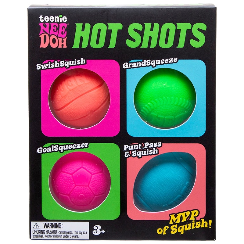 NeeDoh Teenie Hot Shots Fidget Toy 4 Pack