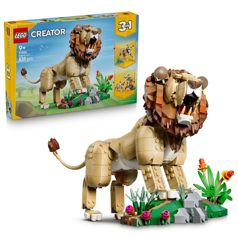 LEGO Creator 31386 3-in-1 Wild Animals: Majestic Lion Set