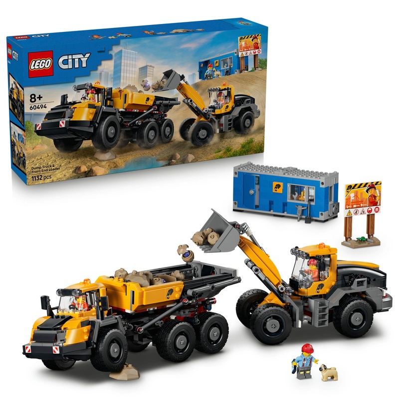 LEGO City 60494 Dump Truck & Front End Loader Set