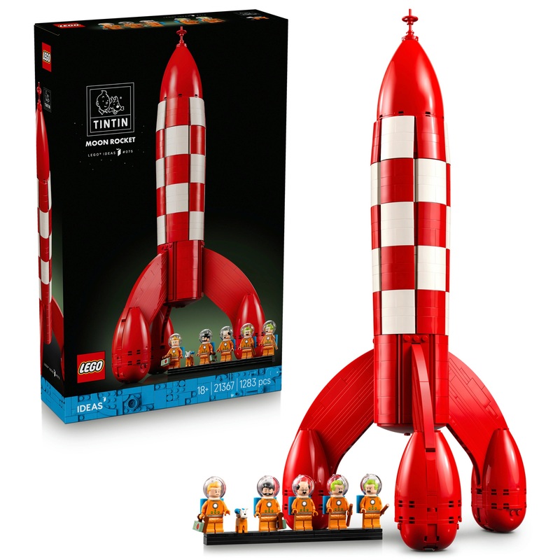 LEGO Ideas 21367 Tintin Moon Rocket Set for Adults