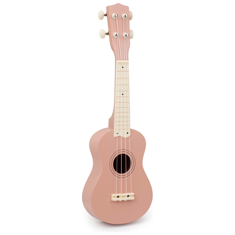Houten ukulele roze