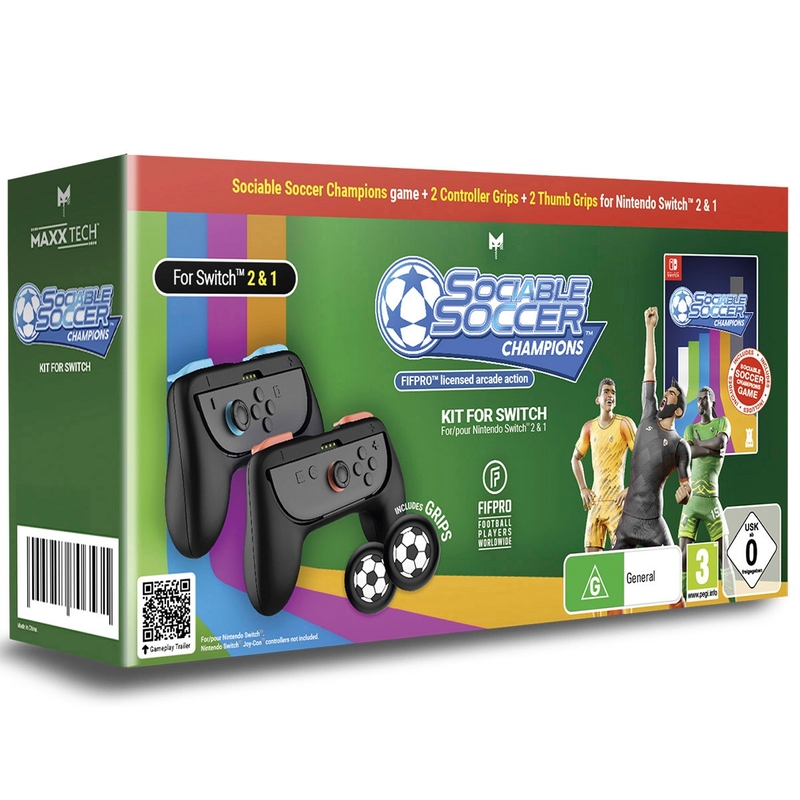 Maxx Tech Sociable Soccer Champions Kit Nintendo Switch 2&1 (Code in Box)