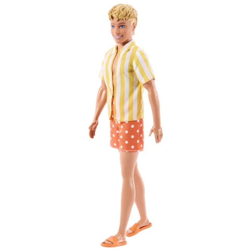 Barbie Fashionistas Ken Pop Geel-wit Gestreepte Outfit