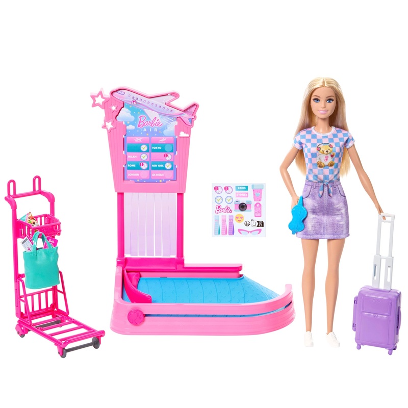 Barbie Family & Friends Speelset met Pop en Bagageband