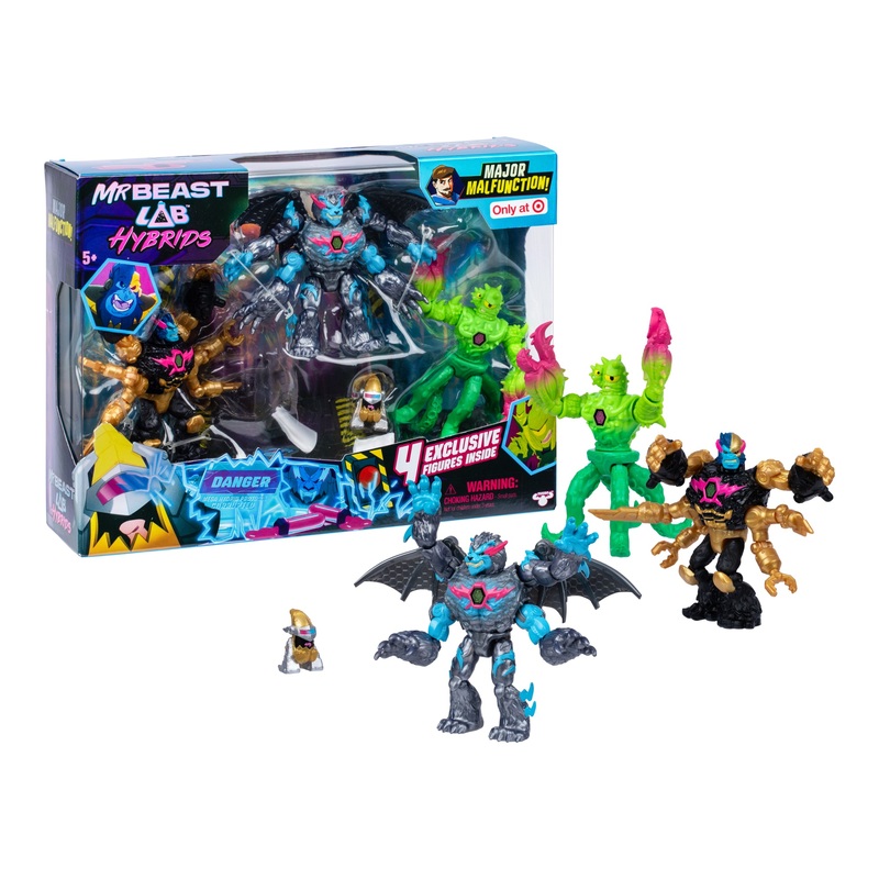 【MrBeast】 おもちゃ フィギュア MrBeast Lab Hybrids Major Malfunction Action Figure Pack | Smyths