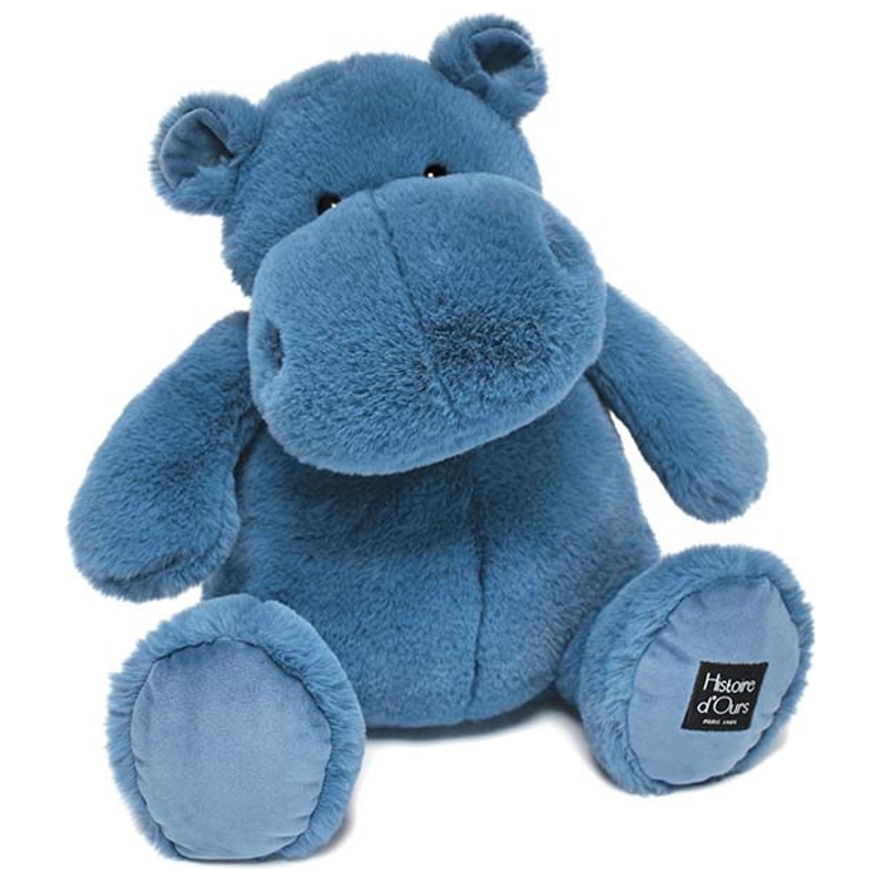 Doudou et Compagnie - Peluche Hippo Bleu 40 cm