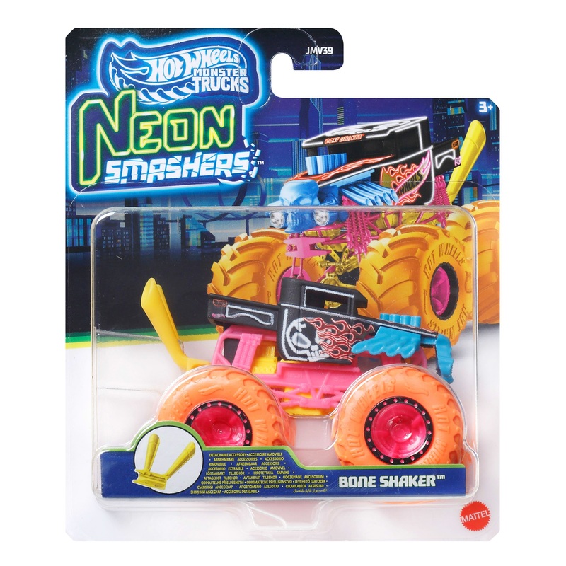 Hot Wheels Monster Trucks Neon Smashers 1:64 Car Assortment