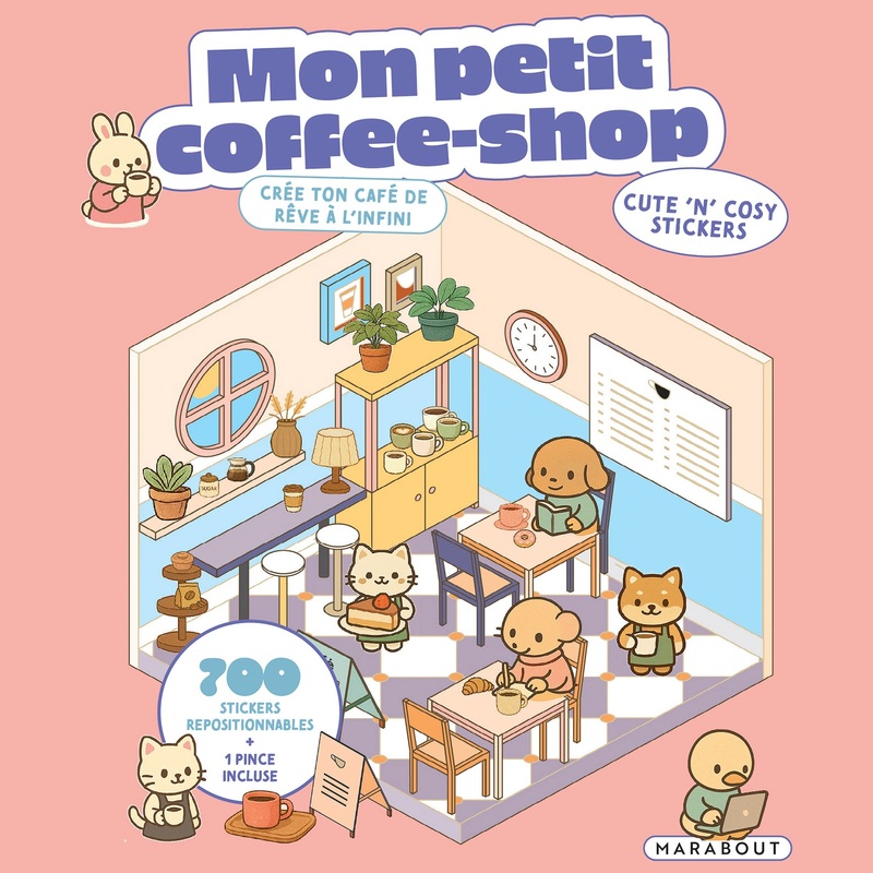 Cute 'N' Cosy Stickers - Livre d'Activités Mon petit Coffee-shop