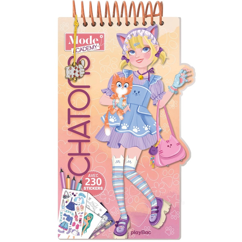Carnet de Coloriage Mode Academy Chatons