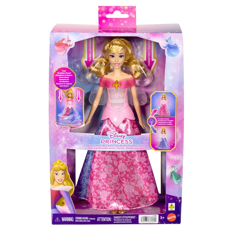 princess polly baby blue dress Disney Princess Fashion Doll Aurora Pink to Blue Dress