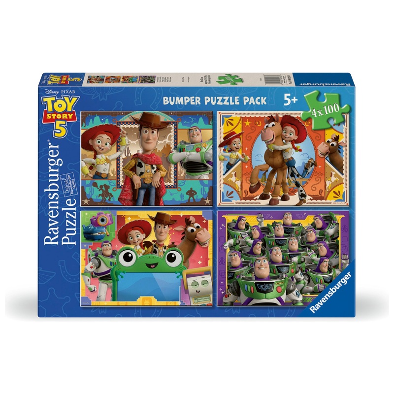 Ravensburger Disney Pixar Toy Story 5 Jigsaw Puzzles Bumper Pack 4 x 100 Pieces