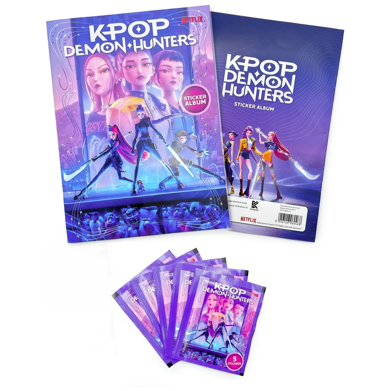 Netflix KPop Demon Hunters Sticker Kollektion Sammelalbum mit 5
